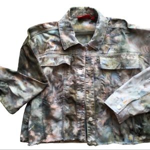 Custom dyed jean jacket